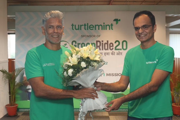 Milind Soman with Anand Prabhudesai, Co-Founder, Turtlemint